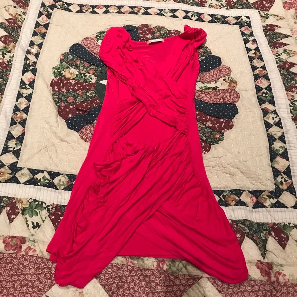 Hot pink dress